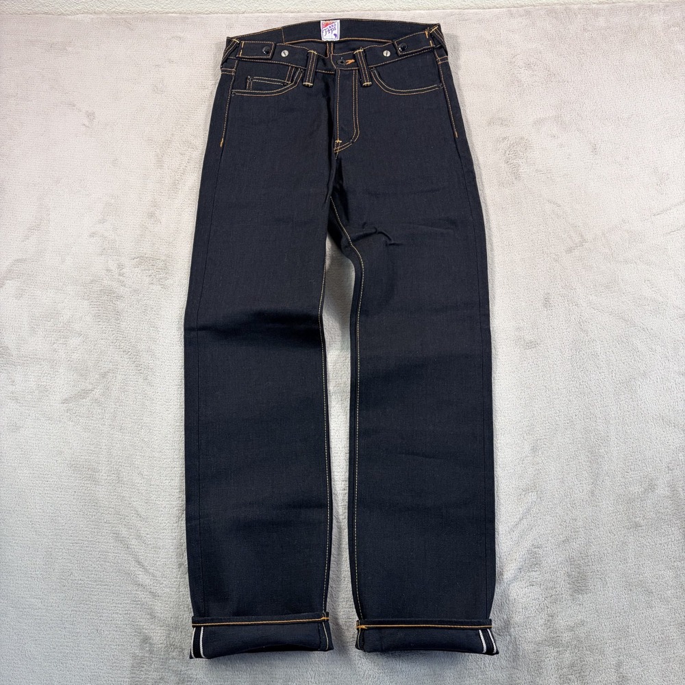 PRPS Japanese Selvedge Denim Straight Jeans in Black Men 30x32 Cinch Waist NWOT